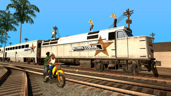 GTASA mission Wrong Side of the Tracks scene